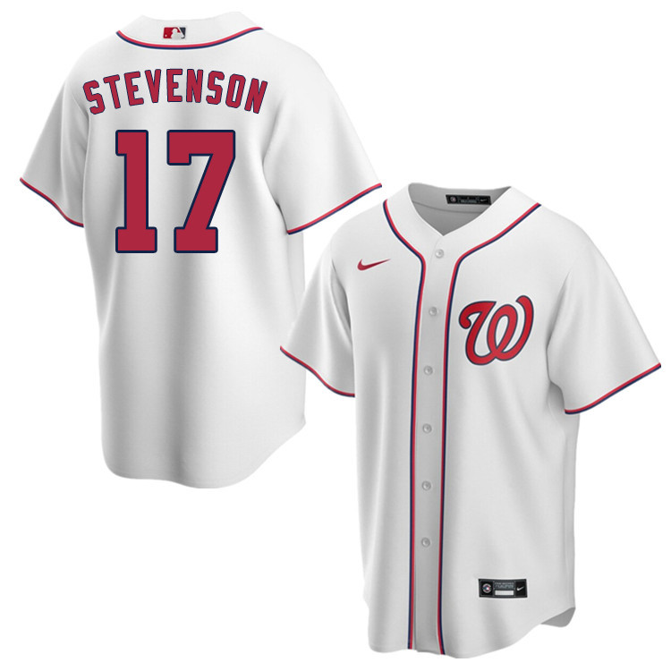 Nike Men #17 Andrew Stevenson Washington Nationals Baseball Jerseys Sale-White